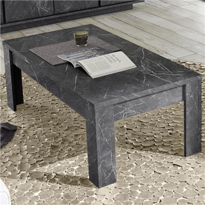 Table de salon design effet marbre anthracite ICELAND